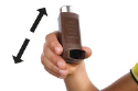 Using an inhaler with mouthpiece step 2