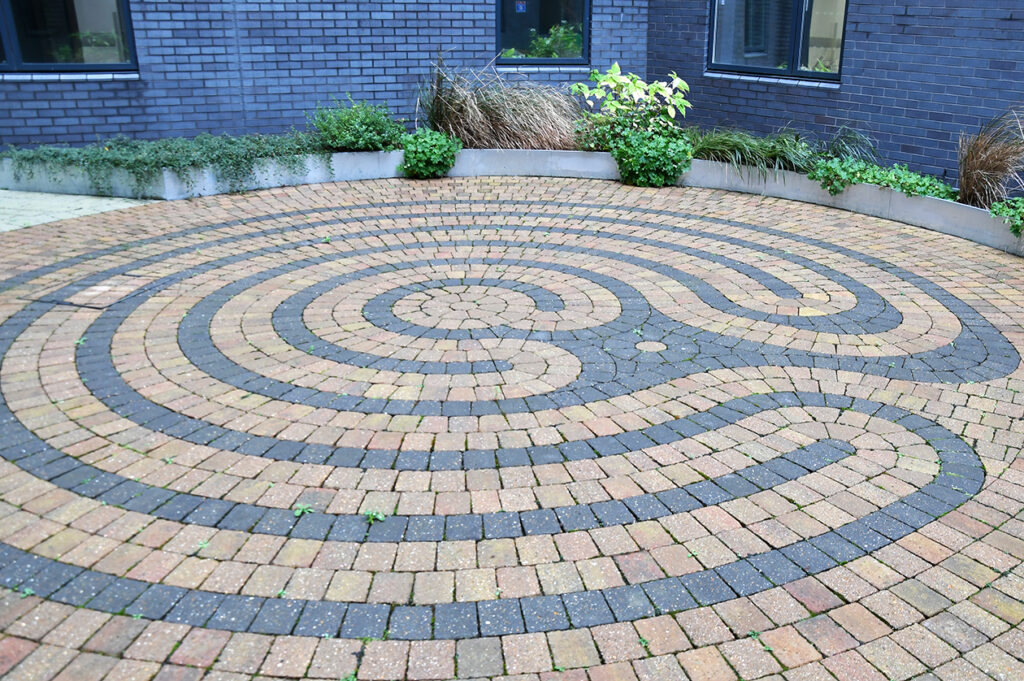 Spiritual Care courtyard with Labrynth monoblock pattern